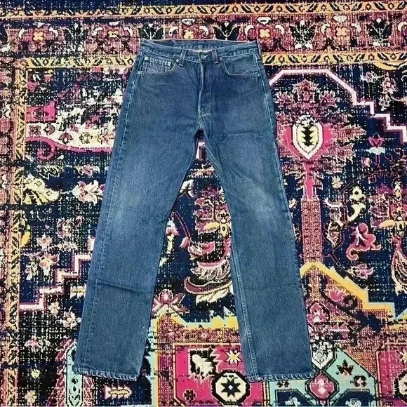 Levi Strauss 501xx Button Fly Men's Jean W 34X L 36 Blue Denim - Picture 1 of 3